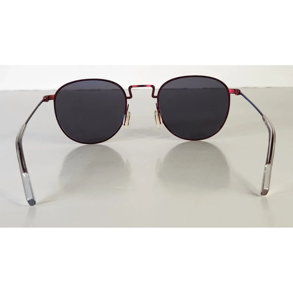 Kenzo Sunglasses KZ 5118 Metallic Red Made In France Lightweight Metal Frames